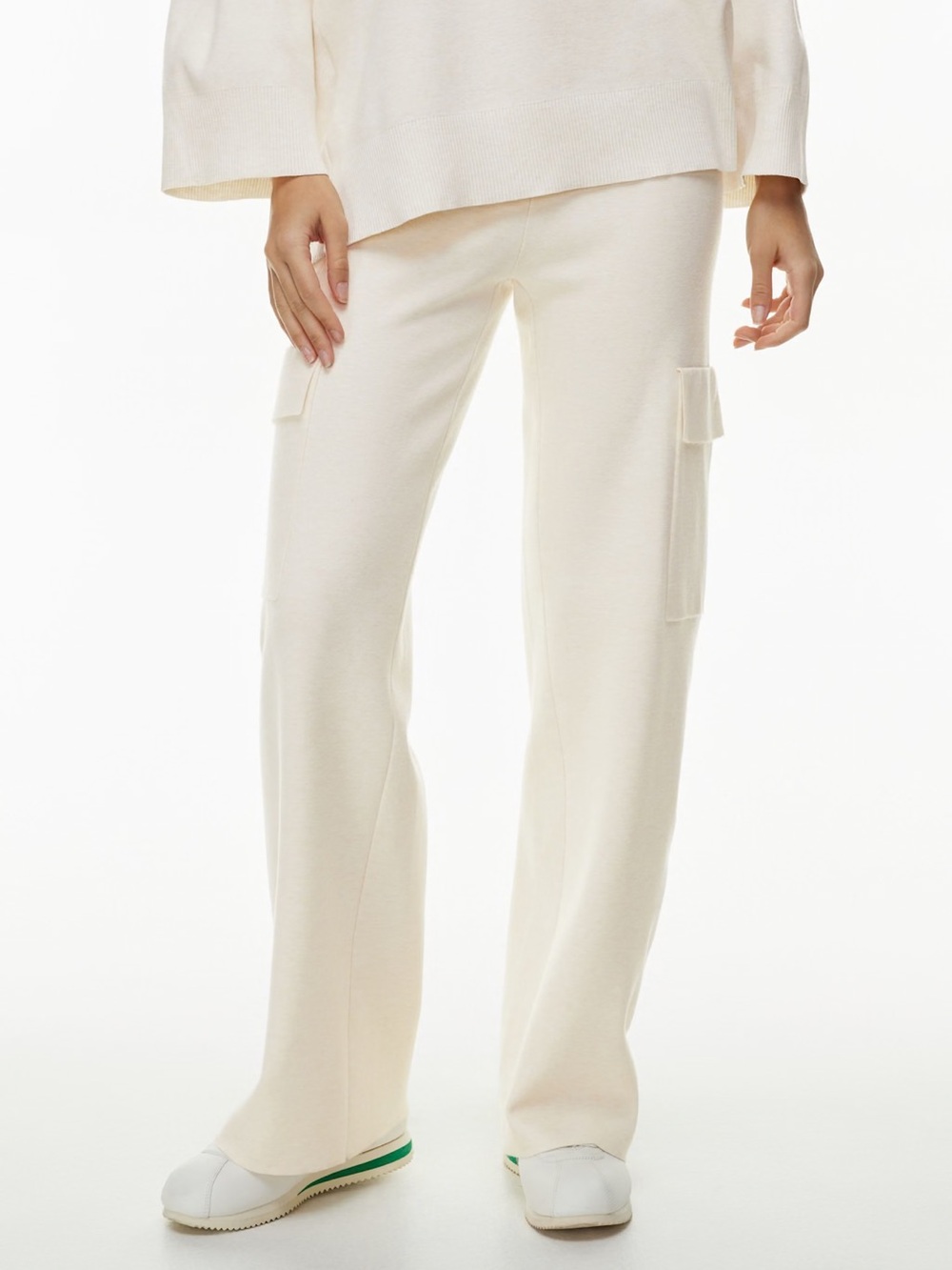 Aritzia Wilfred Free Atlantis Cargo Pant Heather Birch S Wide Leg Knit